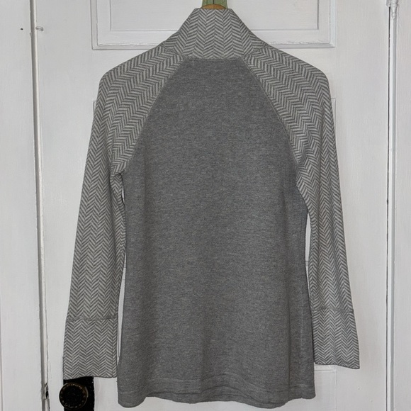 MAX STUDIO SNAP FRONT HIGH NECK CARDIGAN SWEATER - Picture 4 of 7